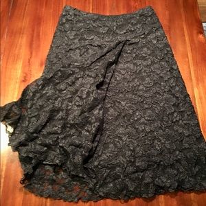 NWOT Black Lace Stretch Hanky Panky Skirt M